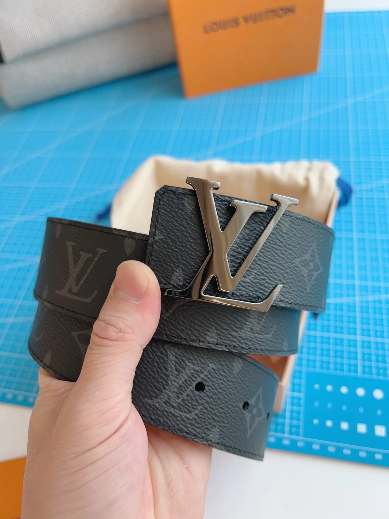 Louis Vuitton Initiales Reversible Monogram Leather Belt 2