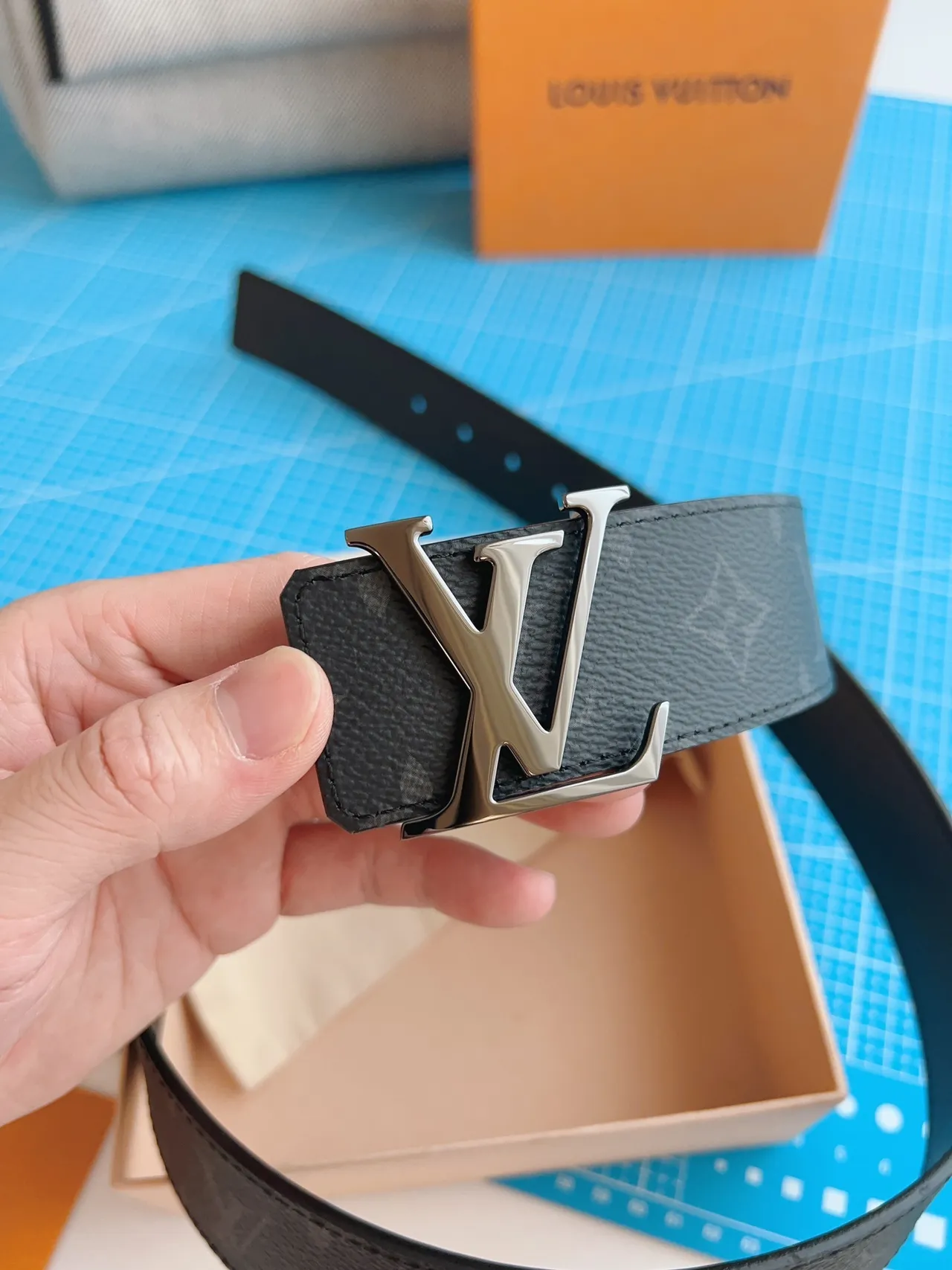 Louis Vuitton Initiales Reversible Monogram Leather Belt 8