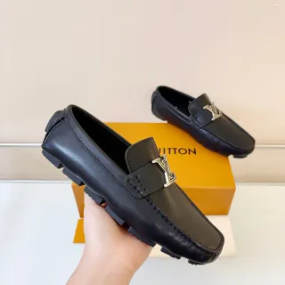 Louis Vuitton কালো চামড়া LV বাকেল লোফার