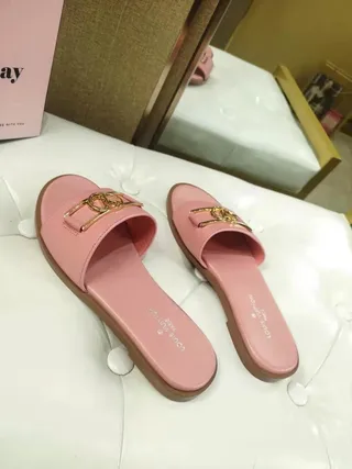Louis Vuitton LV Slide Pink Leather Slippers 7