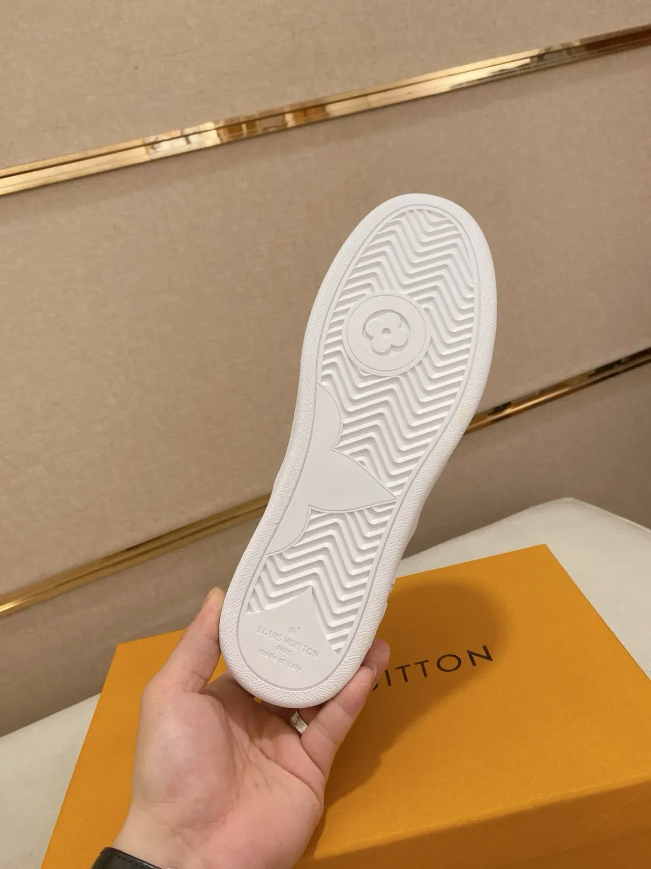 Louis Vuitton LV Trainer Beige White Monogram Canvas Mesh Paneling Lifestyle Sneakers 3