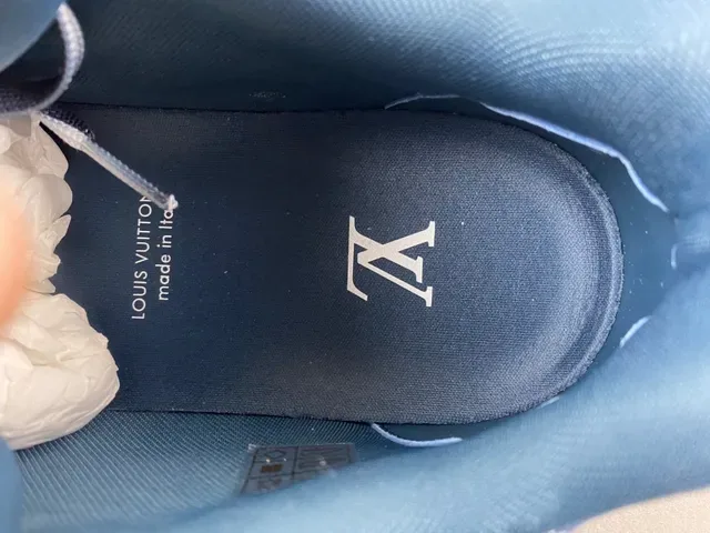 Louis Vuitton LV Trainer Blue Navy Denim Upper Monogram Flower Overlay Lifestyle Sneakers 7