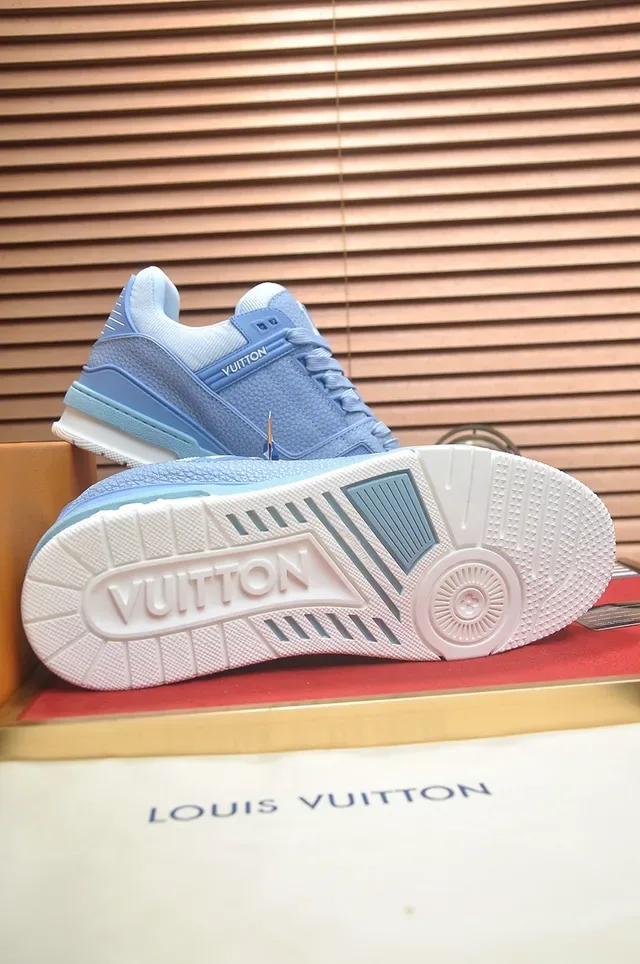 Louis Vuitton LV Trainer Blue White Low-Top Layered Midsole Lifestyle Sneakers 3