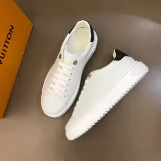 Louis Vuitton LV Trainer 白色 黑色 皮革 印花 跟标签 生活方式 运动鞋