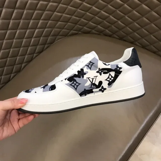Louis Vuitton LV Trainer Chaussures Lifestyle Blanc et Noir Low-Top à Imprimé Camouflage 3