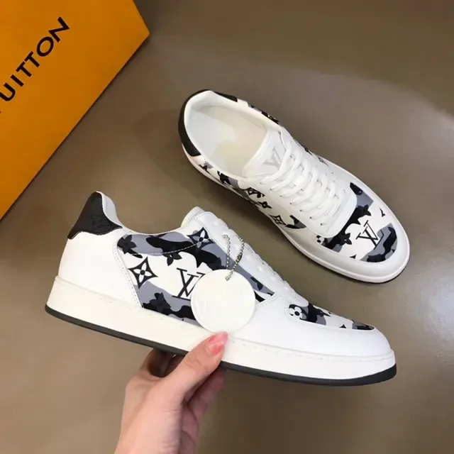 Louis Vuitton LV Trainer Chaussures Lifestyle Blanc et Noir Low-Top à Imprimé Camouflage 7