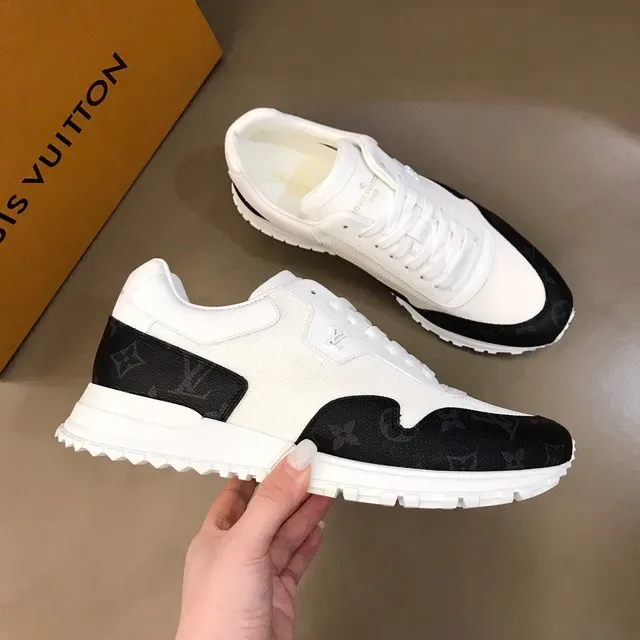 Louis Vuitton LV Trainer White Black Monogram Leather Overlays Mesh Upper Lifestyle Sneakers 6