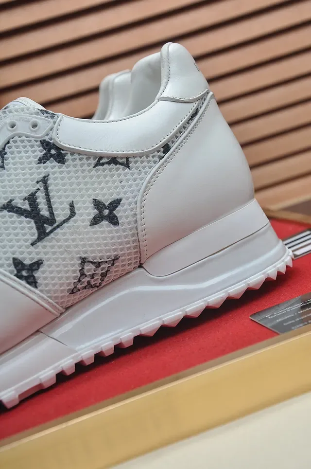 Louis Vuitton LV Trainer White Black Monogrammed Mesh Panel Leather Overlays Lifestyle Sneakers 9