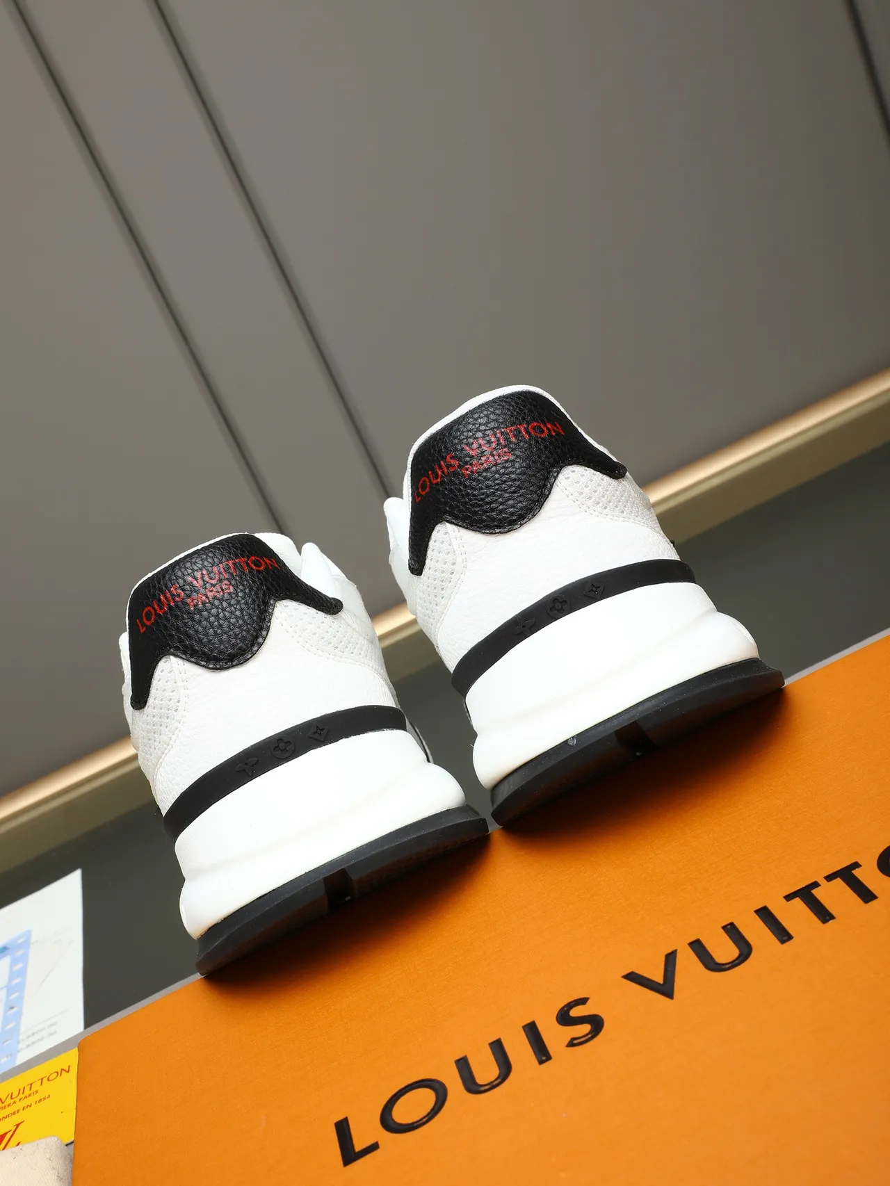 Louis Vuitton LV Trainer White Red Mesh Upper Oversized Monogram Lifestyle Sneakers 3
