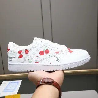 Louis Vuitton LV Trainer Zapatillas Lifestyle Blancas Rojas Monogram Canvas Cherry Print