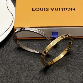 Louis Vuitton Monogram Pulsera Oro Negro Borde de Perlas