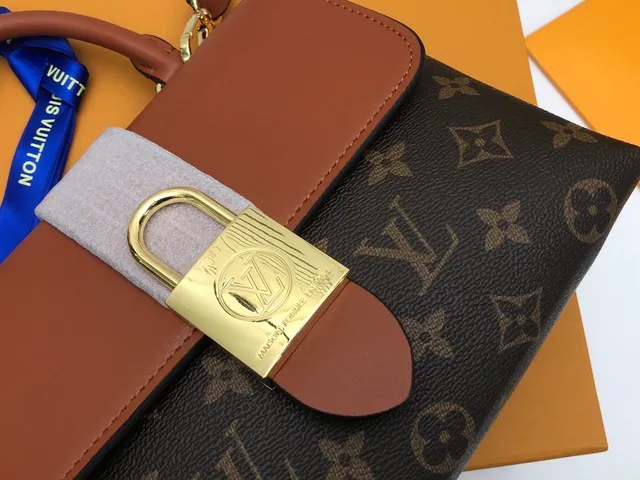 Louis Vuitton Monogram Canvas and Tan Leather Top-Handle Handbag 5