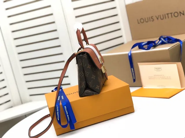 Louis Vuitton Monogram Canvas and Tan Leather Top-Handle Handbag 6