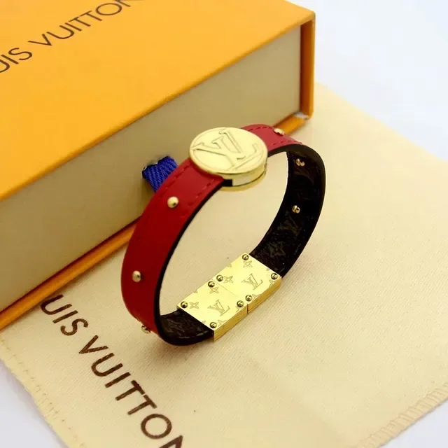 Louis Vuitton سوار Monogram Canvas Wrap أسود وردي 6