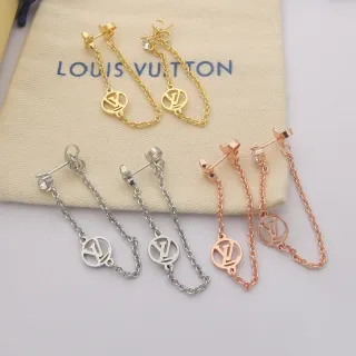 قلبقار Louis Vuitton Monogram سلسلة ذهبي فضي معلقة
