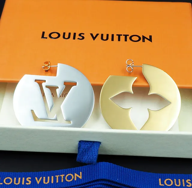 Louis Vuitton Brincos com Disco Monograma e Motivo de Flor 2