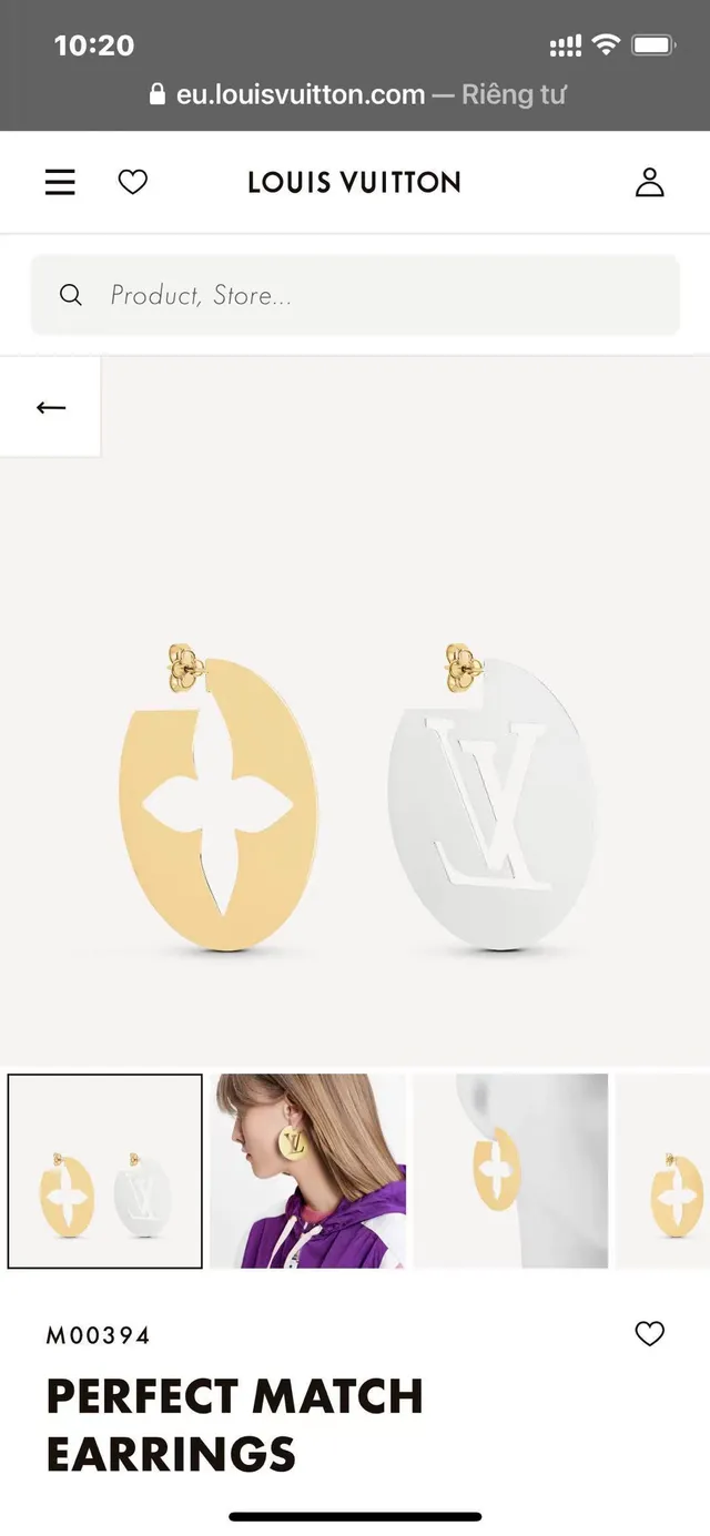 Louis Vuitton Brincos com Disco Monograma e Motivo de Flor 9