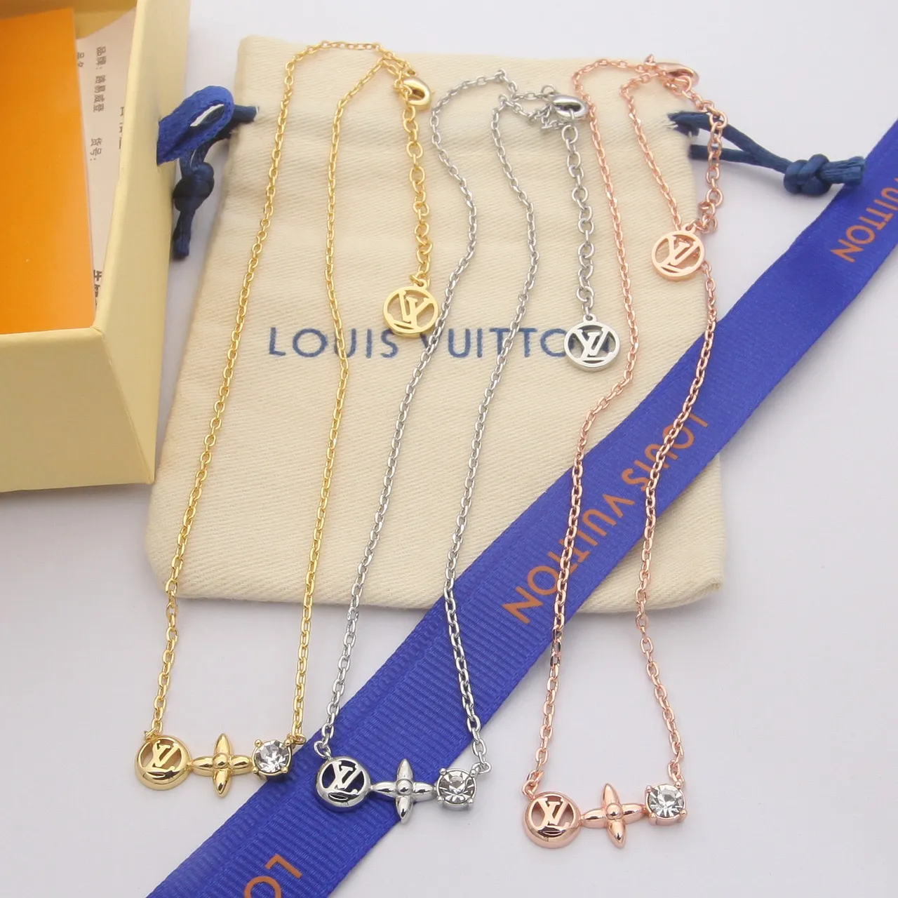 Louis Vuitton Monogram Floral Crystal Necklace 5