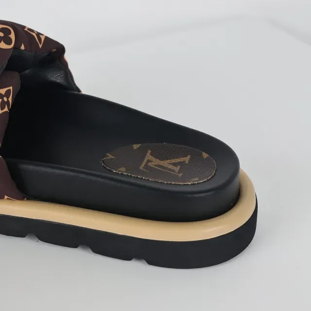 Louis Vuitton Monogram Padded Strap Slippers 4