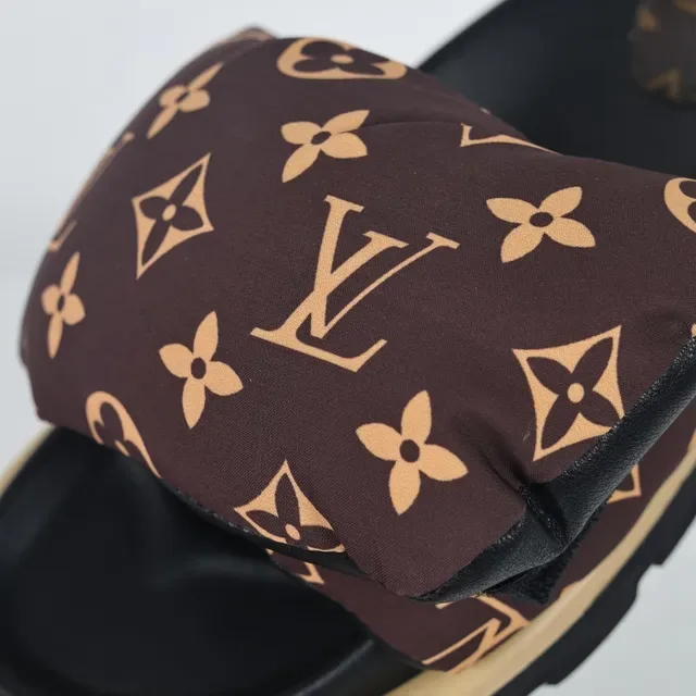 Louis Vuitton Monogram Padded Strap Slippers 6
