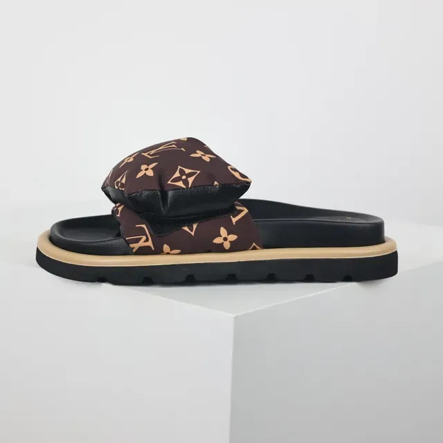 Louis Vuitton Monogram Padded Strap Slippers 9