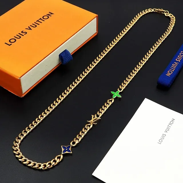 Collar Cadena de Oro Charm Esmalte Monogram World Tour Louis Vuitton 7
