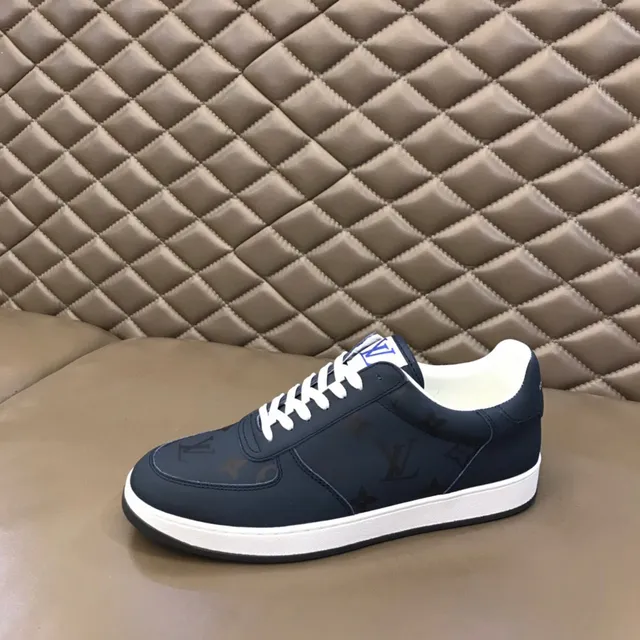 Louis Vuitton Navy White Monogrammed Textile Upper Midsole Lifestyle Sneakers 6