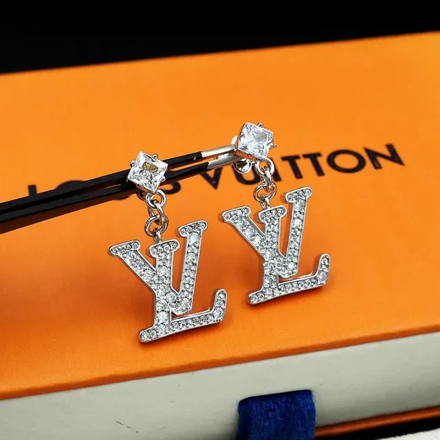 Louis Vuitton Pavé Crystal LV Monogram Dangle Earrings 8