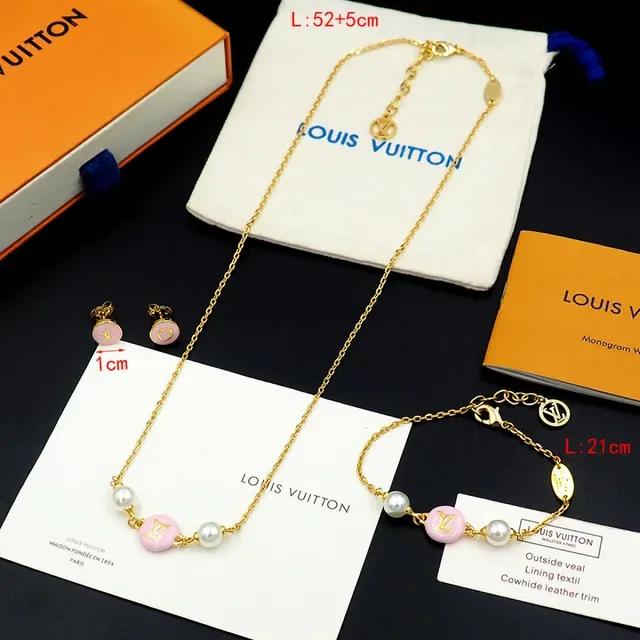 Louis Vuitton Pink Enamel Logo Stud Earrings 3