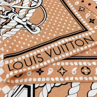 Louis Vuitton Motif Corde Beige Écharpe en soie