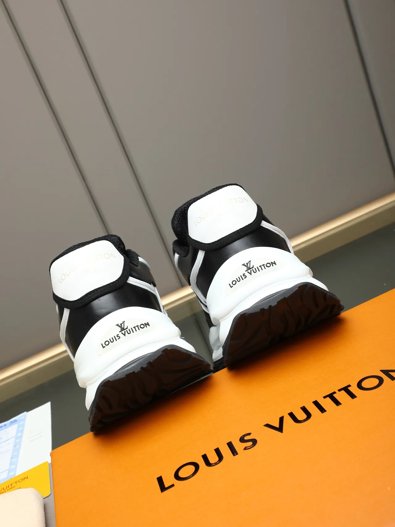 Louis Vuitton Run Away Black and White Chunky Sneakers 3