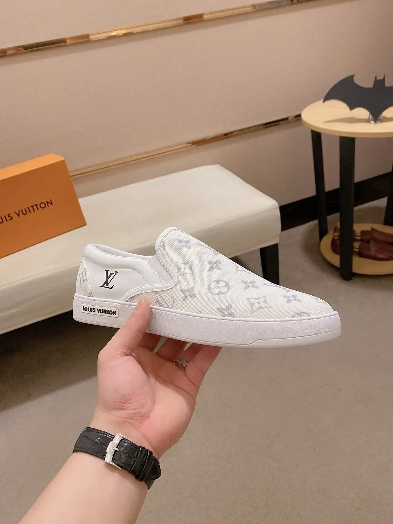 Louis Vuitton Run Away Monogram Canvas Slip-On Lifestyle Sneakers 4