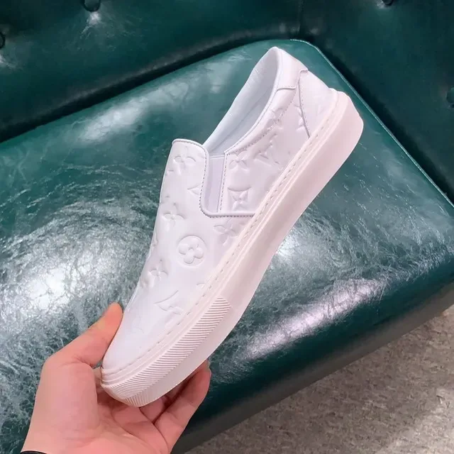Louis Vuitton Run Away Monogram White Slip-On Lifestyle Sneakers 9