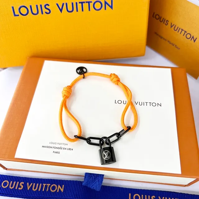 Louis Vuitton Silver Lockit x Virgil Abloh Black Braided Cord Bracelet 6