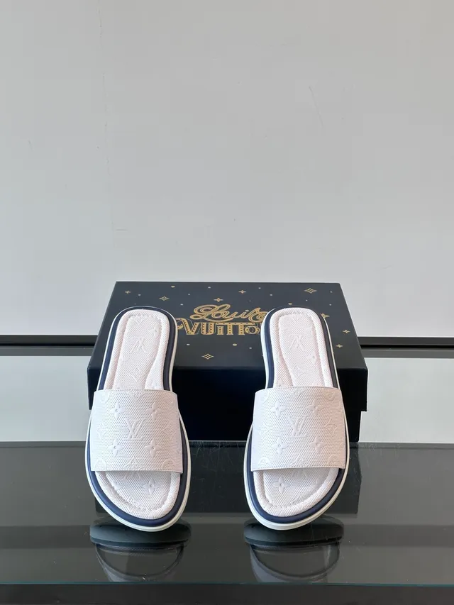 Louis Vuitton Slide Monogram Embossed Strap Slippers 3