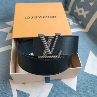 Louis Vuitton Twisted Rope LV Buckle 黑色皮带