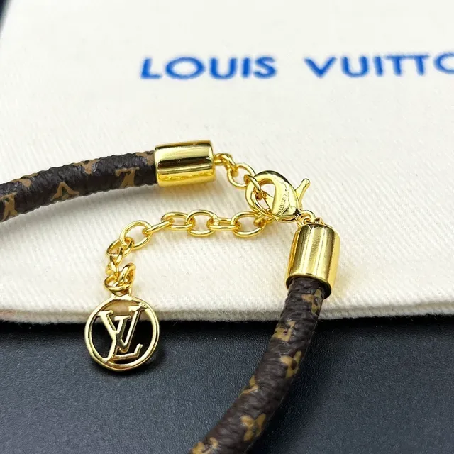 Louis Vuitton Vivienne On The Court Pulsera de cuero marrón con monograma 3