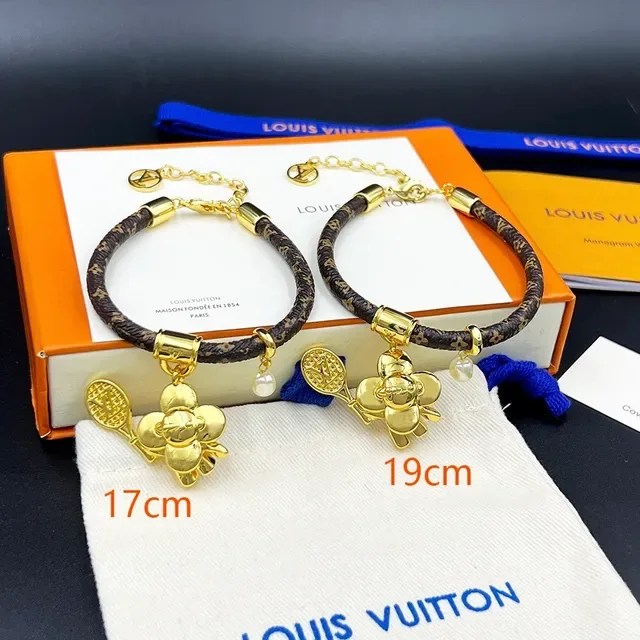 Louis Vuitton Vivienne On The Court Pulsera de cuero marrón con monograma 6