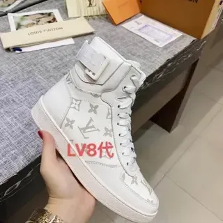 Louis Vuitton 白灰 高帮 花押印花 生活方式 运动鞋