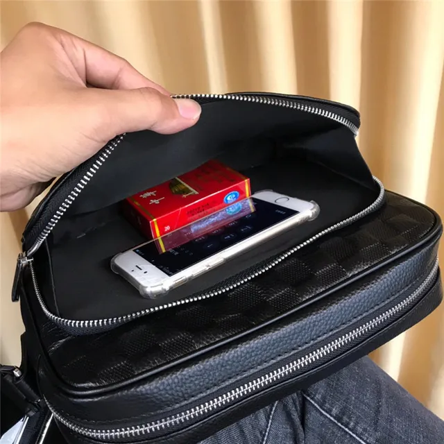 Louis Vuitton বোনা চামড়া কালো ক্রসবডি মেসেঞ্জার ব্যাগ 3