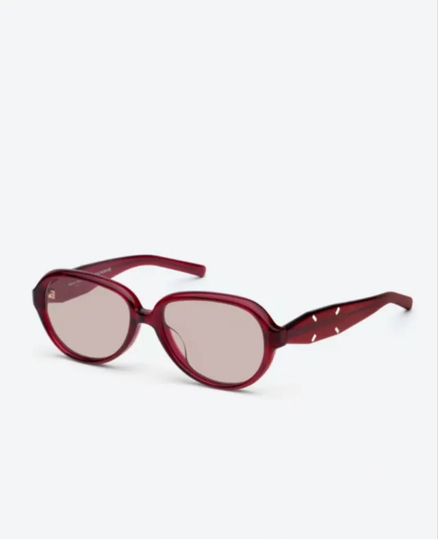 Maison Margiela Preto Branco Oval Acetato Armação Quatro Costura Detalhe Temple Óculos Ópticos 8