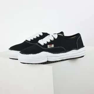 MMY Black White Canvas Upper Sculpted Midsole Lifestyle Sneakers