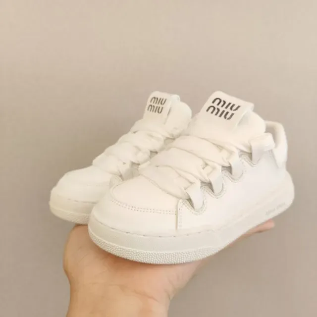 Miu Miu 白色平台鞋底分层带装饰生活方式运动鞋 15