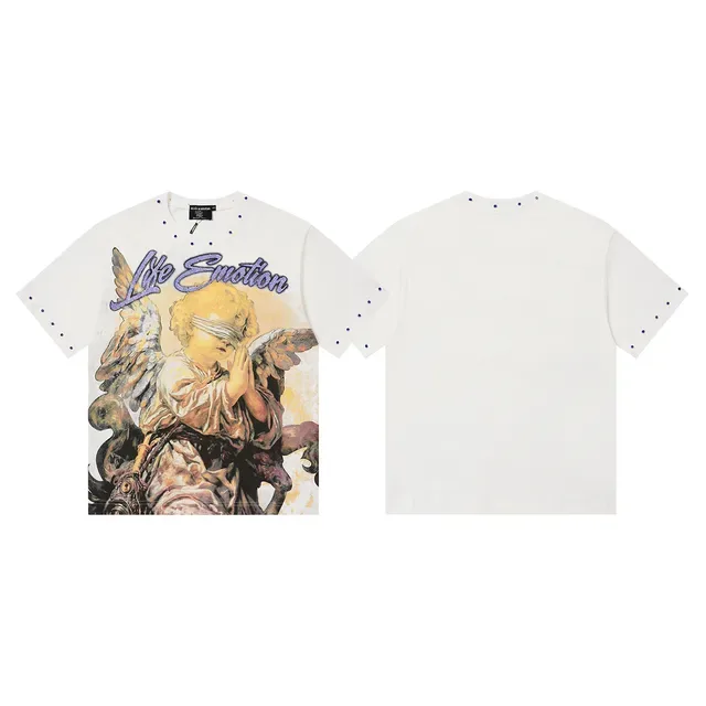 Mixed Emotion Life Emotion Graphic Studded Sleeve T-Shirt 5