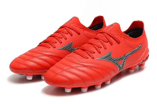Mizuno Morelia Neo Red Silver Firm-Ground फुटबॉल जूते 8