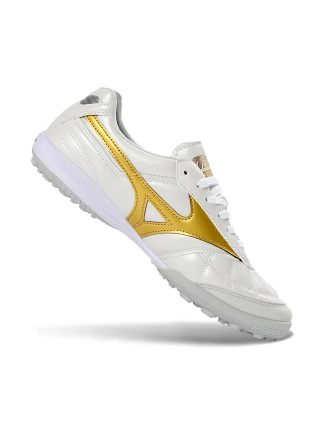 Mizuno Morelia व्हाइट एंड गोल्ड टर्फ फुटबॉल जूते 6