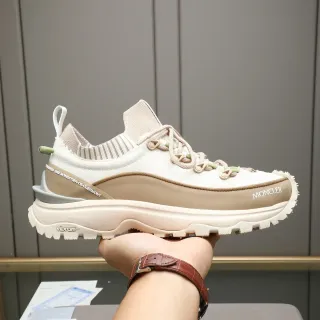 مونكلر بيج أبيض كولار تريكو شبيه الجوارب Vibram® قاعدة مطبقة أحذية أسلوب حياة