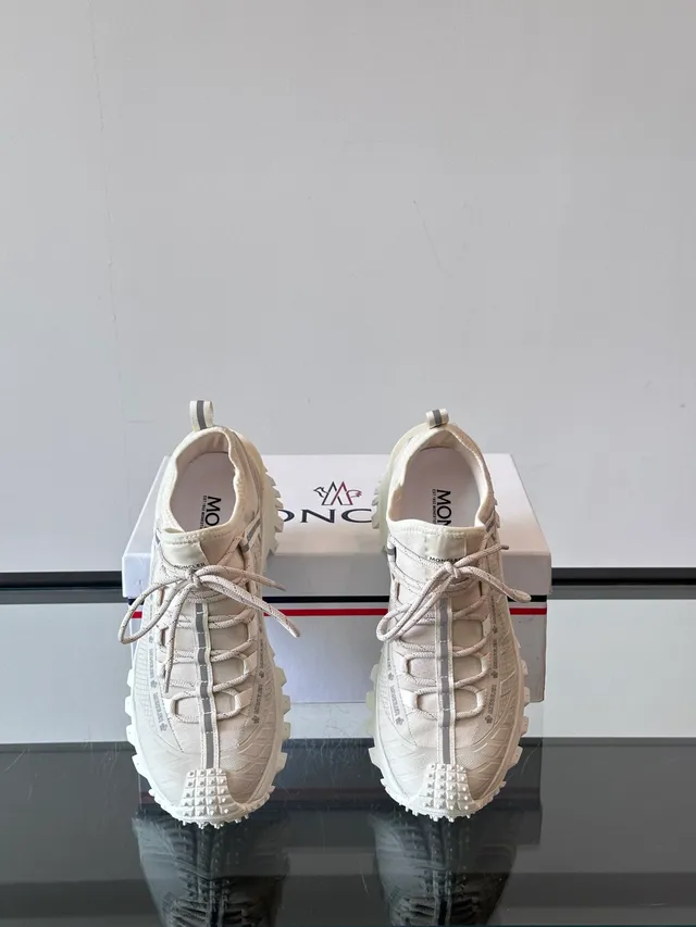 Moncler Trail Runner Off-White حذاء كاجوال سميك القدمين 4