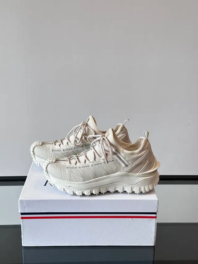 Moncler Trail Runner Off-White حذاء كاجوال سميك القدمين 5
