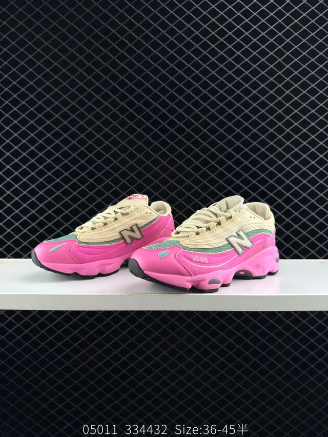 New Balance 1000 Pink Beige Green Chunky Sneakers 2